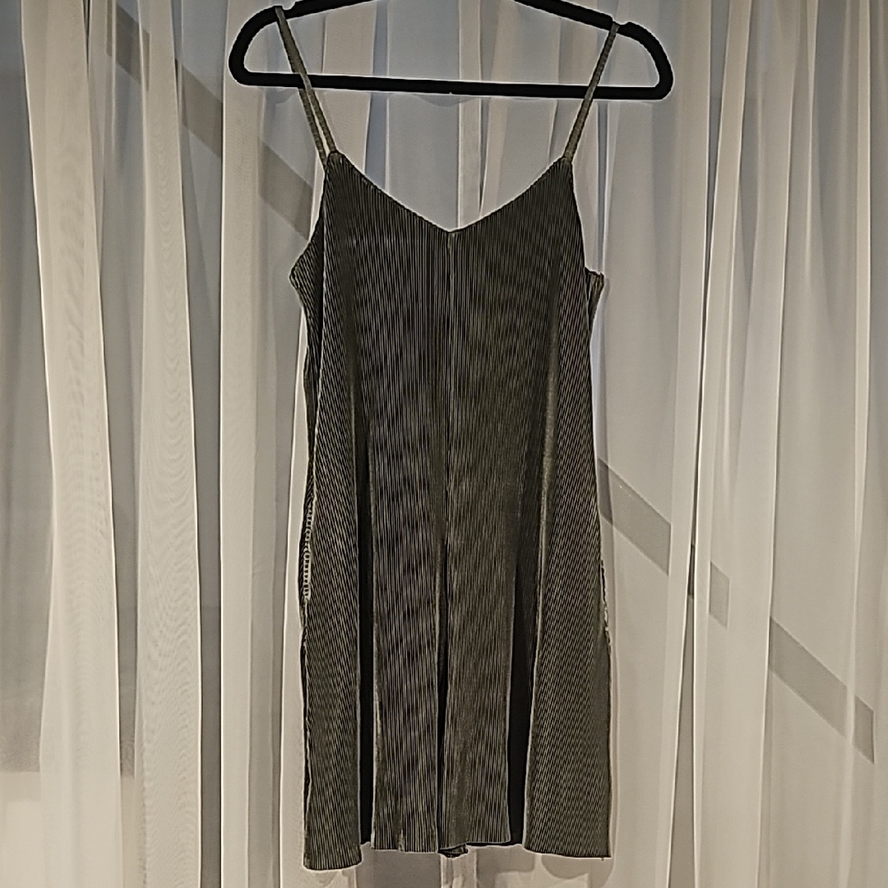 PPLA Striped Mini Dress in Olive